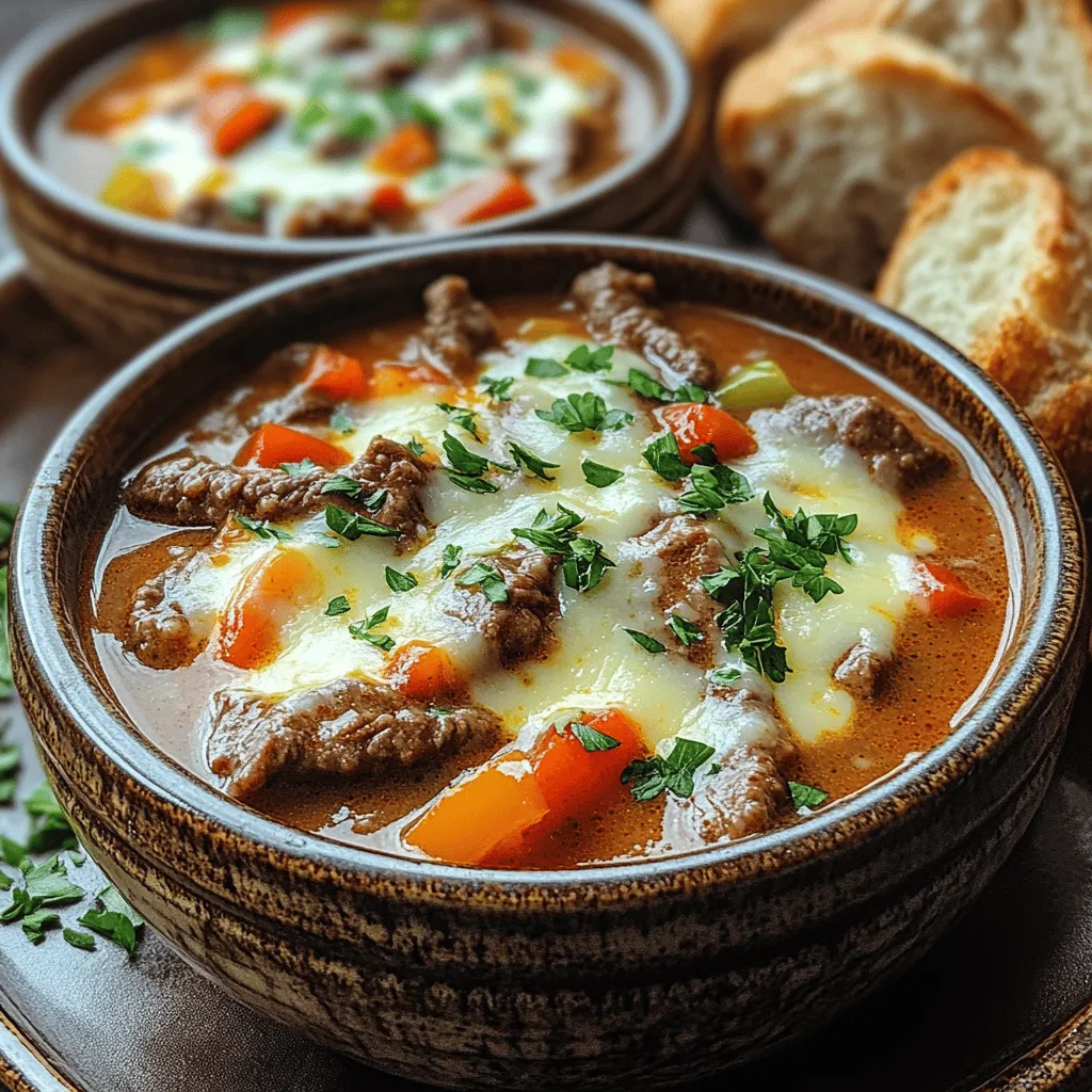 Understanding the roots of the traditional Philly cheesesteak can enhance your appreciation for this soup. The cheesesteak originated in Philadelphia in the 1930s, created by Pat and Harry Olivieri, who initially served it from a hot dog stand. The combination of thinly sliced beefsteak, melted cheese, and a hoagie roll quickly gained popularity, leading to the creation of numerous variants and becoming a cornerstone of Philadelphia's culinary identity.