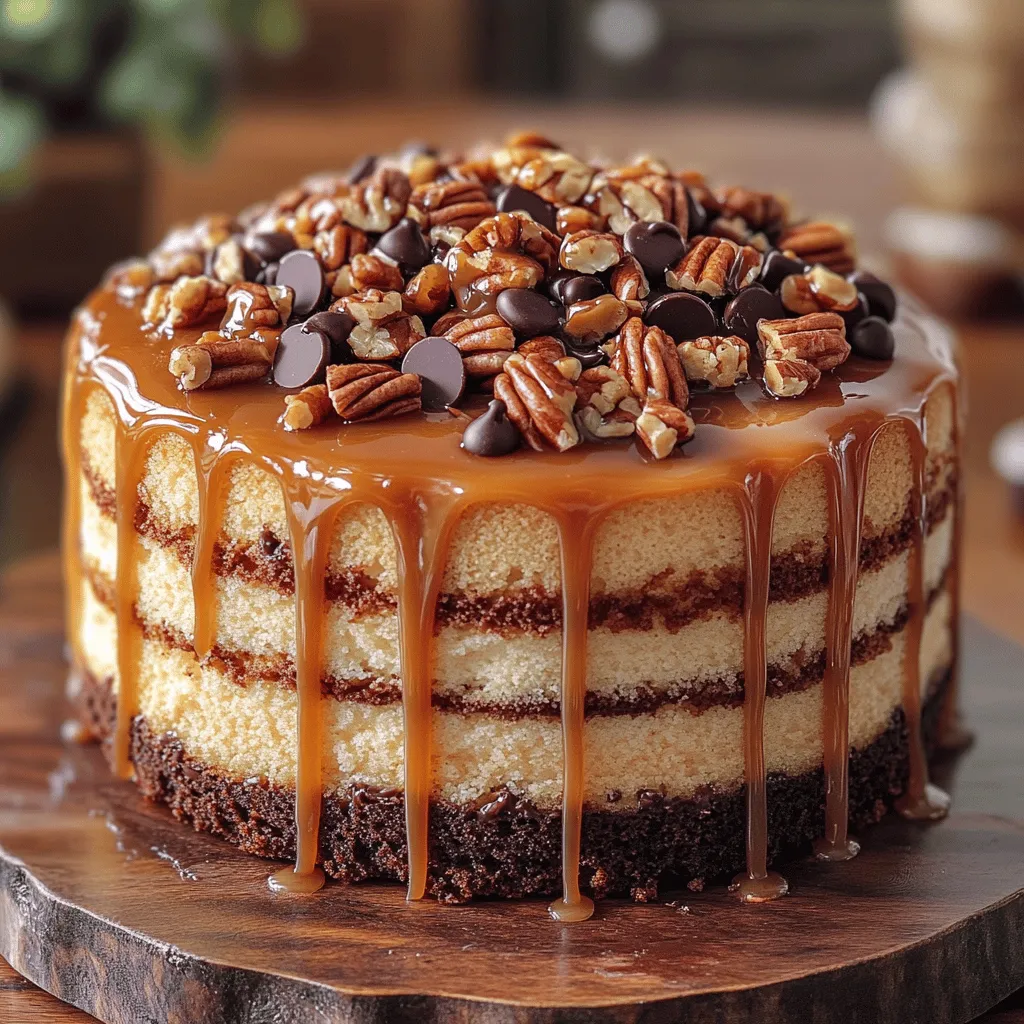 Indulging in a slice of Turtle Caramel Cake is like embarking on a culinary journey that combines rich textures and exquisite flavors. This dessert is a true celebration of taste, featuring the delightful interplay of moist chocolate cake, velvety caramel sauce, and crunchy pecans. The allure of Turtle Caramel Cake lies not only in its complex taste but also in its stunning presentation, making it a show-stopper for any occasion. Whether you’re planning a birthday bash, a festive celebration, or a cozy family gathering, this cake is sure to impress your guests and leave them craving more.