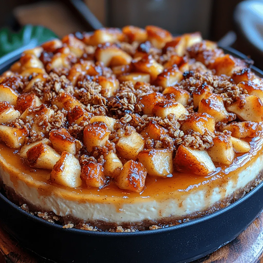 If you’re looking for a dessert that beautifully marries the creamy decadence of cheesecake with the warm, comforting flavors of apple crisp, then the Heavenly Apple Crisp Cheesecake is your answer. This dessert is a delightful fusion that takes traditional cheesecake to a new level, inviting all the joys of autumn into every bite. Imagine a velvety cheesecake base crafted from rich cream cheese and sour cream, layered with sweet, spiced apples, and topped with a crunchy, buttery crisp. The combination not only tantalizes your taste buds but also offers a satisfying contrast in textures—creamy, tender, and crunchy all at once.