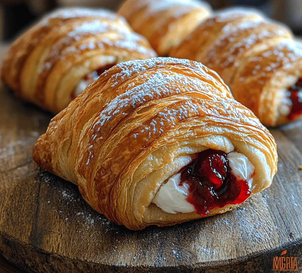 The appeal of Air Fryer Cherry Cream Cheese Croissants lies in their perfect balance of textures and flavors. The outer layer, made from crescent roll dough, provides a satisfying crunch that contrasts beautifully with the smooth, creamy filling. The addition of cherry pie filling—or fresh cherries, if you're feeling adventurous—adds a sweet and slightly tart note that enhances the overall experience. Whether you’re serving them for breakfast, brunch, or as a sweet snack, these croissants are sure to impress.