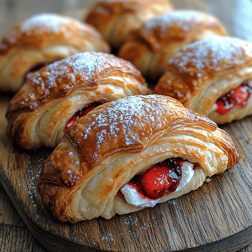 The appeal of Air Fryer Cherry Cream Cheese Croissants lies in their perfect balance of textures and flavors. The outer layer, made from crescent roll dough, provides a satisfying crunch that contrasts beautifully with the smooth, creamy filling. The addition of cherry pie filling—or fresh cherries, if you're feeling adventurous—adds a sweet and slightly tart note that enhances the overall experience. Whether you’re serving them for breakfast, brunch, or as a sweet snack, these croissants are sure to impress.