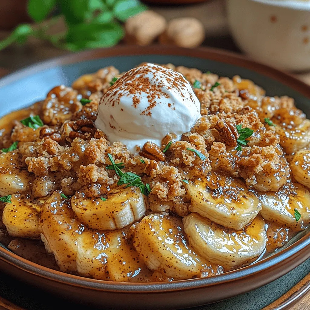 In the realm of home cooking, comfort food reigns supreme. It evokes memories of warmth, family gatherings, and the simple pleasures that come from sharing a meal with loved ones. Whether it's a hearty stew simmering on the stove or a decadent dessert fresh from the oven, comfort food has a unique ability to soothe the soul and bring people together. Among these beloved dishes, the Banana Bliss Crumble stands out as an exceptional choice, perfectly blending the natural sweetness of ripe bananas with a crunchy oat topping.
