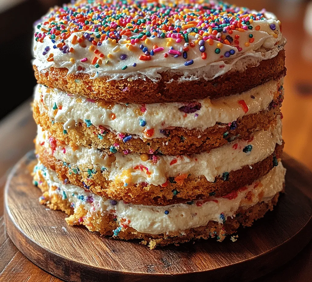 The Funfetti Cheesecake Cake is more than just a dessert; it’s a jubilant celebration of flavors and textures that has captured the hearts of cake lovers everywhere. With its irresistible combination of a fluffy Funfetti cake layered with a creamy cheesecake, this cake has emerged as a favorite choice for birthdays, anniversaries, and other special occasions. The vibrant colors and delightful sprinkles not only enhance its visual appeal but also infuse a sense of festivity, making it the centerpiece of any gathering.