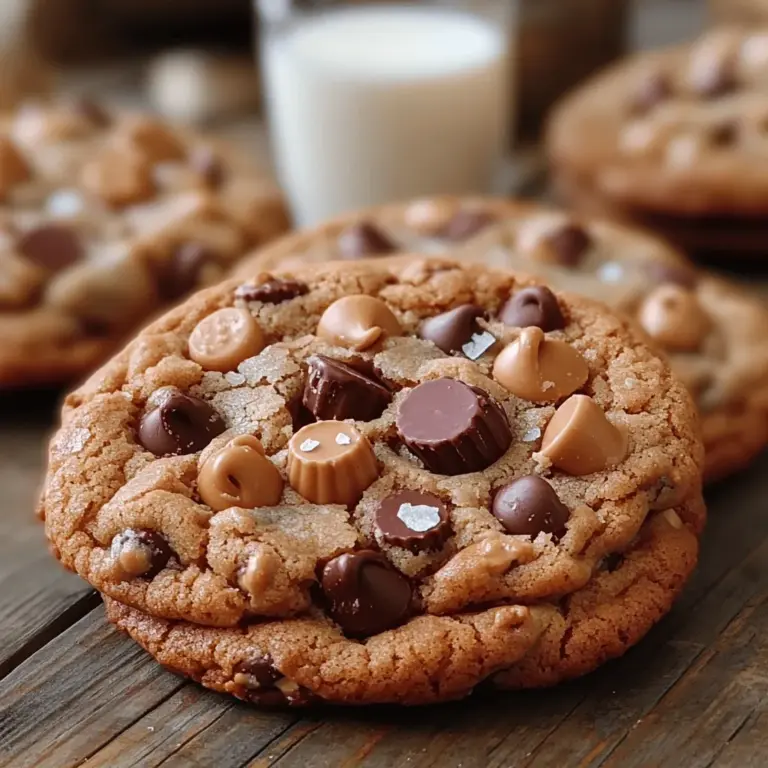 If you're a fan of cookies that deliver on both flavor and texture, then Peanut Butter Cup Explosion Cookies are about to become your new favorite treat. Combining the rich, nutty flavor of creamy peanut butter with the sweet, chocolatey goodness of peanut butter cups, these cookies are a delightful explosion of taste in every bite. They boast a soft, chewy interior with a slightly crisp exterior, making them irresistibly indulgent — the perfect dessert to impress friends and family or to satisfy your own sweet tooth.