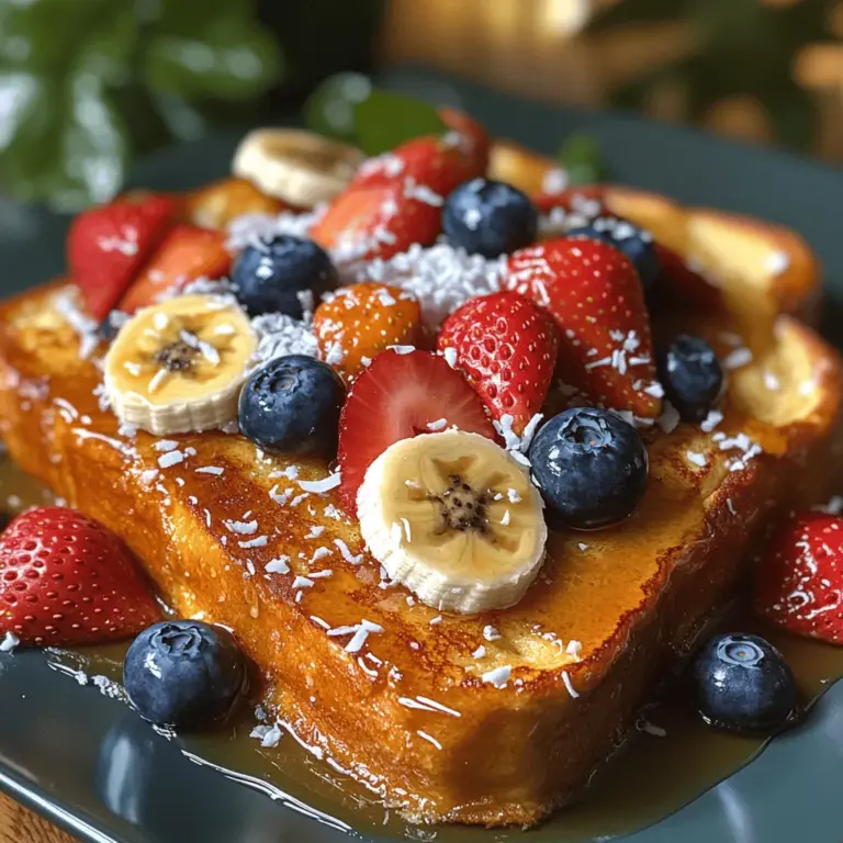 Imagine waking up to the sweet aroma of fresh French toast wafting through your kitchen, the promise of a delightful breakfast that transports you to a tropical paradise. The Tropical Delight Hawaiian Roll French Toast is not just a meal; it’s an experience filled with sunshine, warmth, and deliciousness. This recipe elevates the classic French toast by incorporating soft, sweet Hawaiian rolls, resulting in a breakfast dish that is both indulgent and uniquely flavorful.