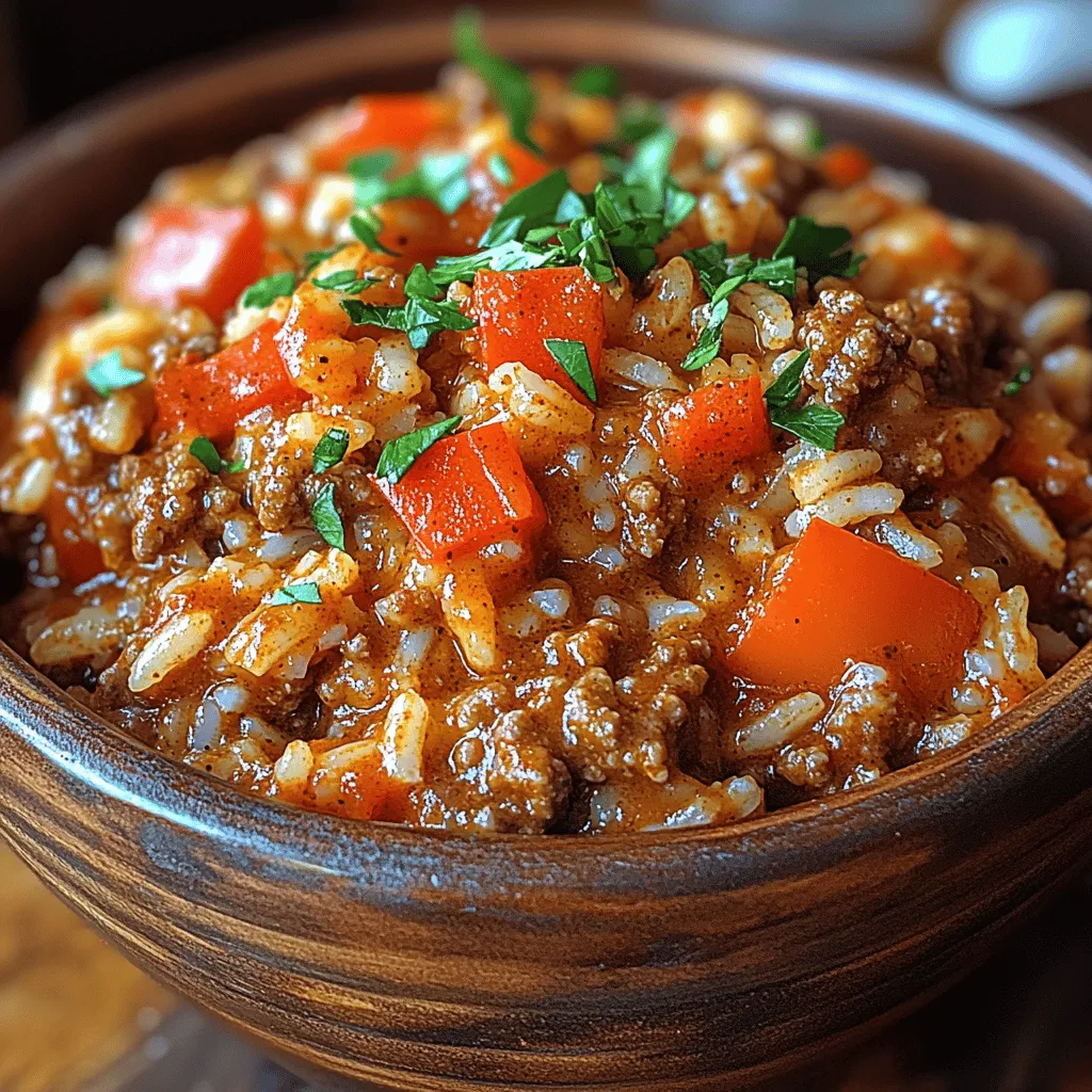 In the realm of comfort food, few dishes deliver as much warmth and satisfaction as Smoky Paprika Ground Beef and Rice Delight. This dish combines the rich, savory flavor of ground beef with the aromatic essence of spices, all nestled on a bed of fluffy rice. The smoky undertones of paprika elevate the dish, creating a harmonious blend of flavors that will tantalize your taste buds with every bite.