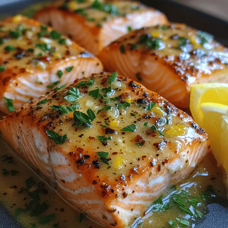 Welcome to a culinary adventure where simple ingredients meet gourmet flair! Today, we are diving into the delightful world of Creamy Garlic Butter Salmon Delight. This dish is not only a feast for the senses, but it's also packed with health benefits, making it an excellent choice for both weeknight dinners and special occasions. With its rich flavors and creamy texture, this recipe highlights the versatility of salmon, a celebrated protein known for its delicious taste and nutritional value.