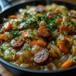 To fully appreciate the Cozy Cabbage & Smoked Sausage Skillet, it’s essential to understand the ingredients that contribute to its delectable flavors and nourishing qualities. Each component plays a pivotal role, transforming simple elements into a comforting meal that satisfies both hunger and health.