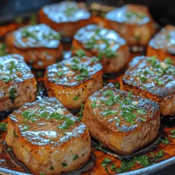 Juicy Garlic Butter Steak Bites are a culinary masterpiece that brings the rich and savory flavors of tender steak to your dinner table with minimal effort. Whether you’re planning an intimate gathering or simply indulging in a gourmet meal at home, this recipe is sure to impress. The combination of succulent sirloin steak, aromatic garlic, and fresh herbs creates a mouthwatering dish that tantalizes the taste buds and elevates any dining experience.