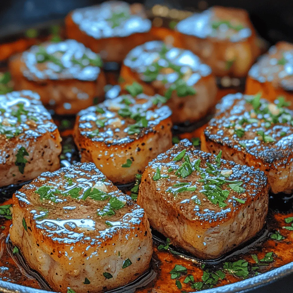 Juicy Garlic Butter Steak Bites are a culinary masterpiece that brings the rich and savory flavors of tender steak to your dinner table with minimal effort. Whether you’re planning an intimate gathering or simply indulging in a gourmet meal at home, this recipe is sure to impress. The combination of succulent sirloin steak, aromatic garlic, and fresh herbs creates a mouthwatering dish that tantalizes the taste buds and elevates any dining experience.