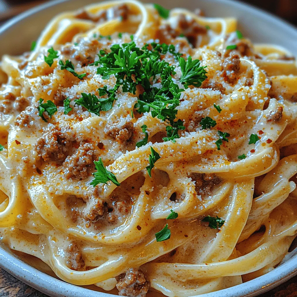 When it comes to cooking, few dishes can evoke the same feelings of warmth and comfort as a plate of creamy pasta. Creamy Ground Beef Alfredo Pasta is a prime example of an indulgent meal that’s perfect for family dinners or special occasions. The velvety Alfredo sauce envelops each strand of pasta, while the ground beef adds a satisfying heartiness that makes this dish a favorite among pasta lovers of all ages. Whether you’re a novice in the kitchen or a seasoned chef, this recipe is designed to be simple and straightforward, ensuring that anyone can whip up this delightful pasta dish with ease.