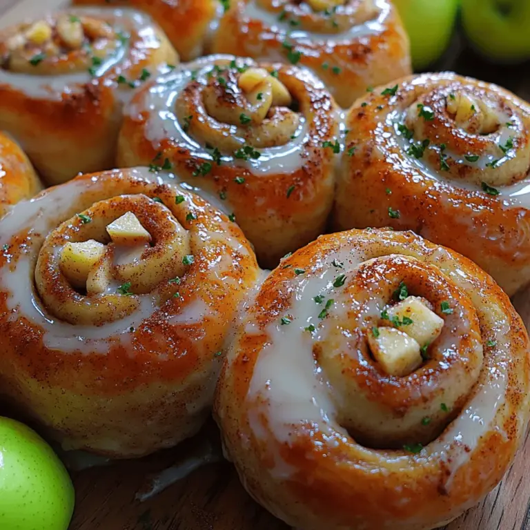 Imagine the warm, comforting embrace of freshly baked cinnamon rolls combined with the delightful sweetness of apple pie. This is precisely what Apple Pie Cinnamon Rolls offer—a scrumptious fusion that elevates two beloved baked goods into a single irresistible treat. As the scent of cinnamon and apples wafts through your kitchen, it’s hard not to feel nostalgic, recalling family gatherings where sweet, homemade delights played a starring role. Whether it’s a holiday brunch, a cozy weekend breakfast, or simply a treat to enjoy with your morning coffee, these rolls are sure to impress.