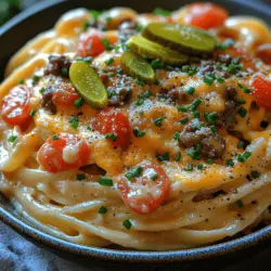 The culinary world is constantly evolving, with chefs and home cooks alike experimenting with flavors and textures to create innovative dishes. One delightful trend that has emerged is the fusion of classic comfort foods, combining the heartiness of a cheeseburger with the creamy indulgence of pasta. Enter Loaded Cheeseburger Alfredo Pasta—a dish that embodies the best of both worlds. This hearty, satisfying meal is perfect for family dinners or gatherings with friends, offering a comforting experience that appeals to all ages.