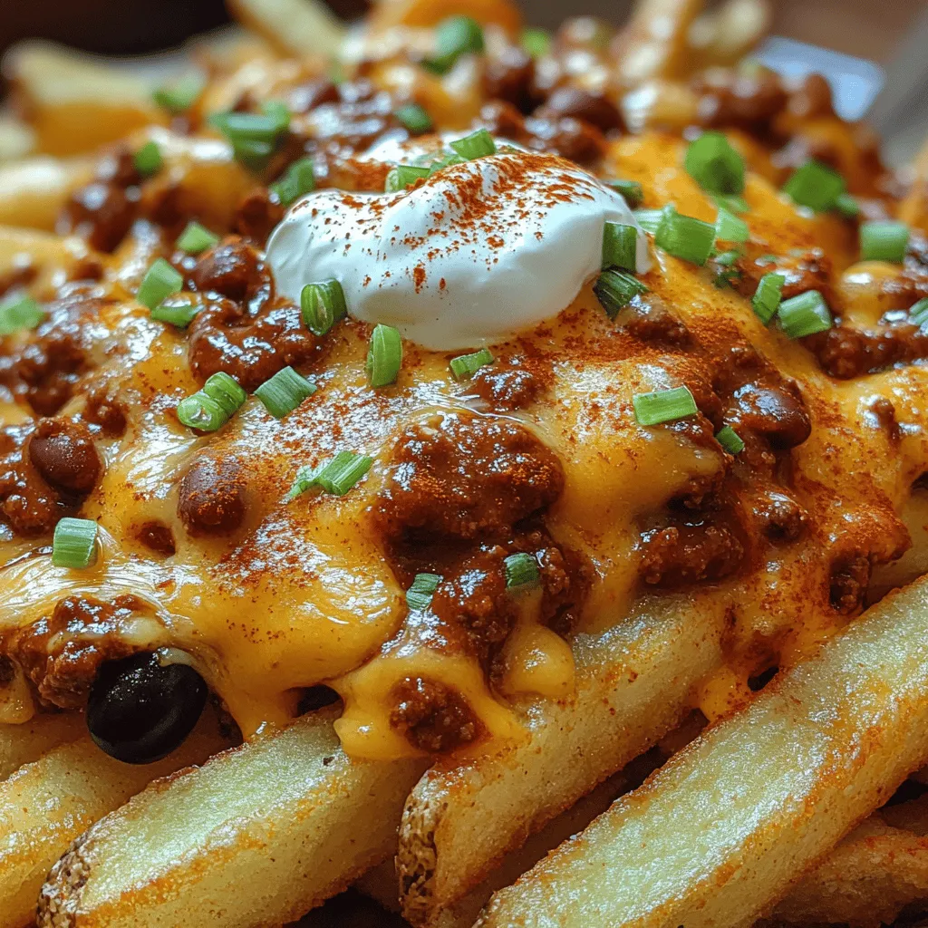 Cheesy Chili Bliss Fries are the epitome of comfort food, offering a warm embrace of flavors that tantalize the taste buds. This indulgent dish is not only a treat for your palate but also a feast for the eyes, layered with crispy fries, hearty chili, and gooey cheese. Whether you're hosting a game day gathering, enjoying a cozy night in, or simply craving something delicious, this recipe is sure to delight.