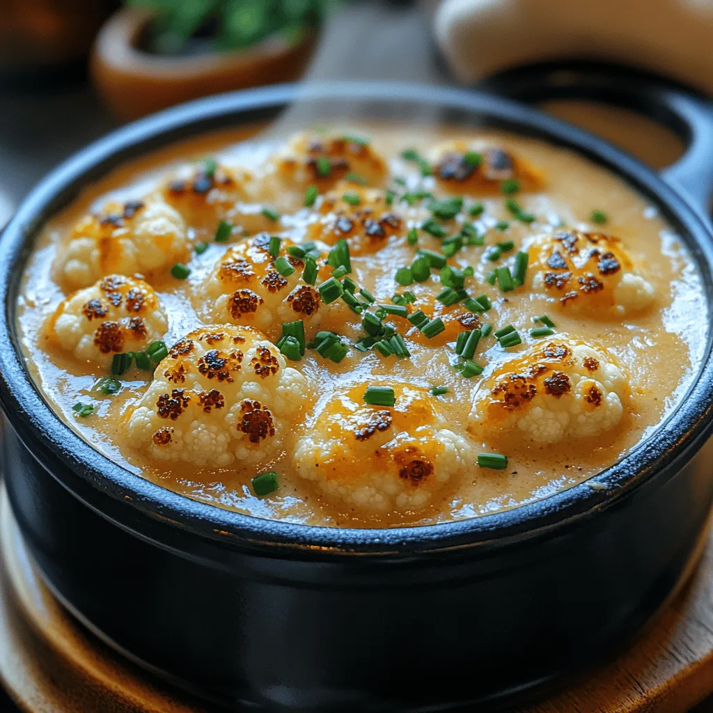 If you're in search of a comforting bowl of soup that is both creamy and bursting with flavor, look no further than Creamy Roasted Garlic Cheddar Cauliflower Soup. This delightful dish is perfect for chilly evenings or anytime you crave something hearty yet nourishing. Cauliflower, with its subtle, nutty flavor, serves as the star ingredient, while roasted garlic and sharp cheddar cheese elevate this soup to a new level of deliciousness.