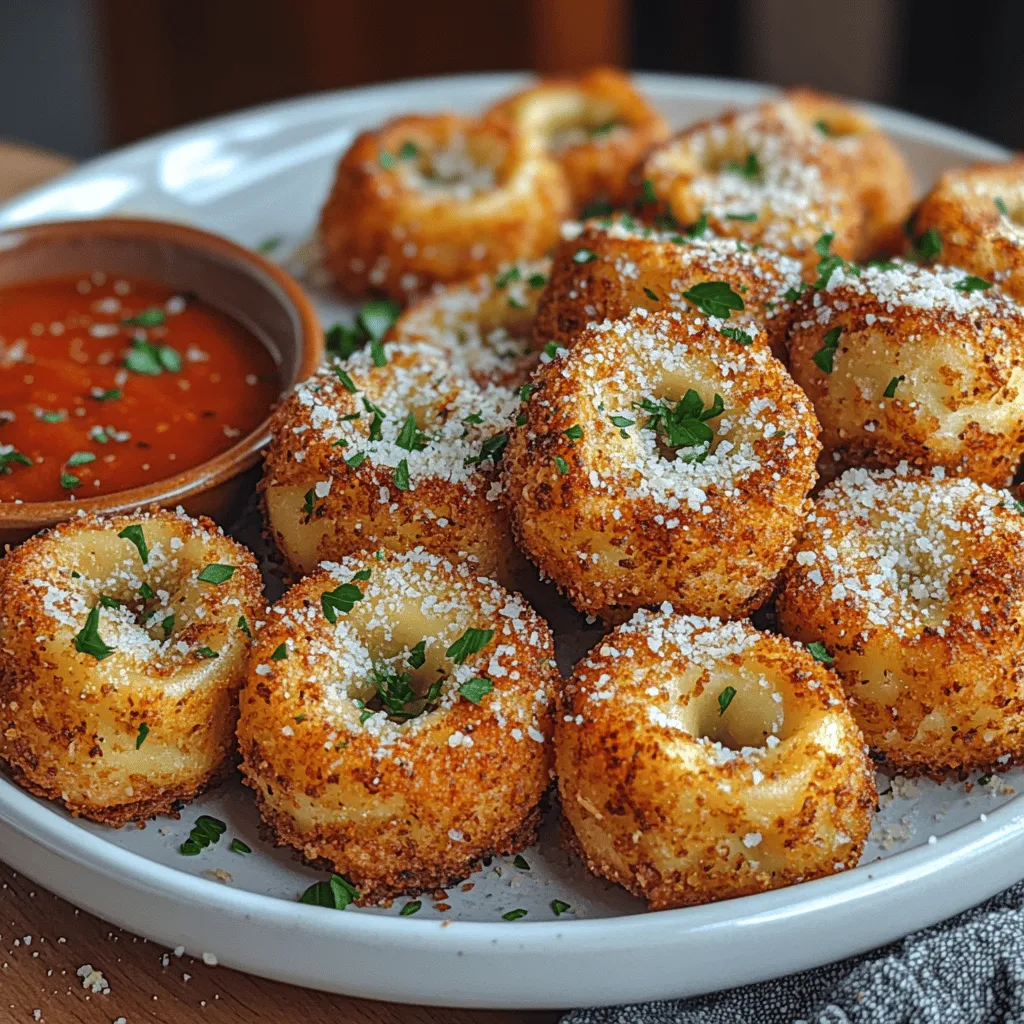 Welcome to the vibrant world of Italian-inspired appetizers, where each bite transports you to the charming streets of Italy. Today, we’re shining a spotlight on a delightful dish that promises to be the star of your next gathering: Crunchy Parmesan Fried Tortellini. This dish encapsulates the essence of comfort and indulgence, featuring crispy, golden-brown pasta filled with rich cheese, making it a perfect snack or party treat.