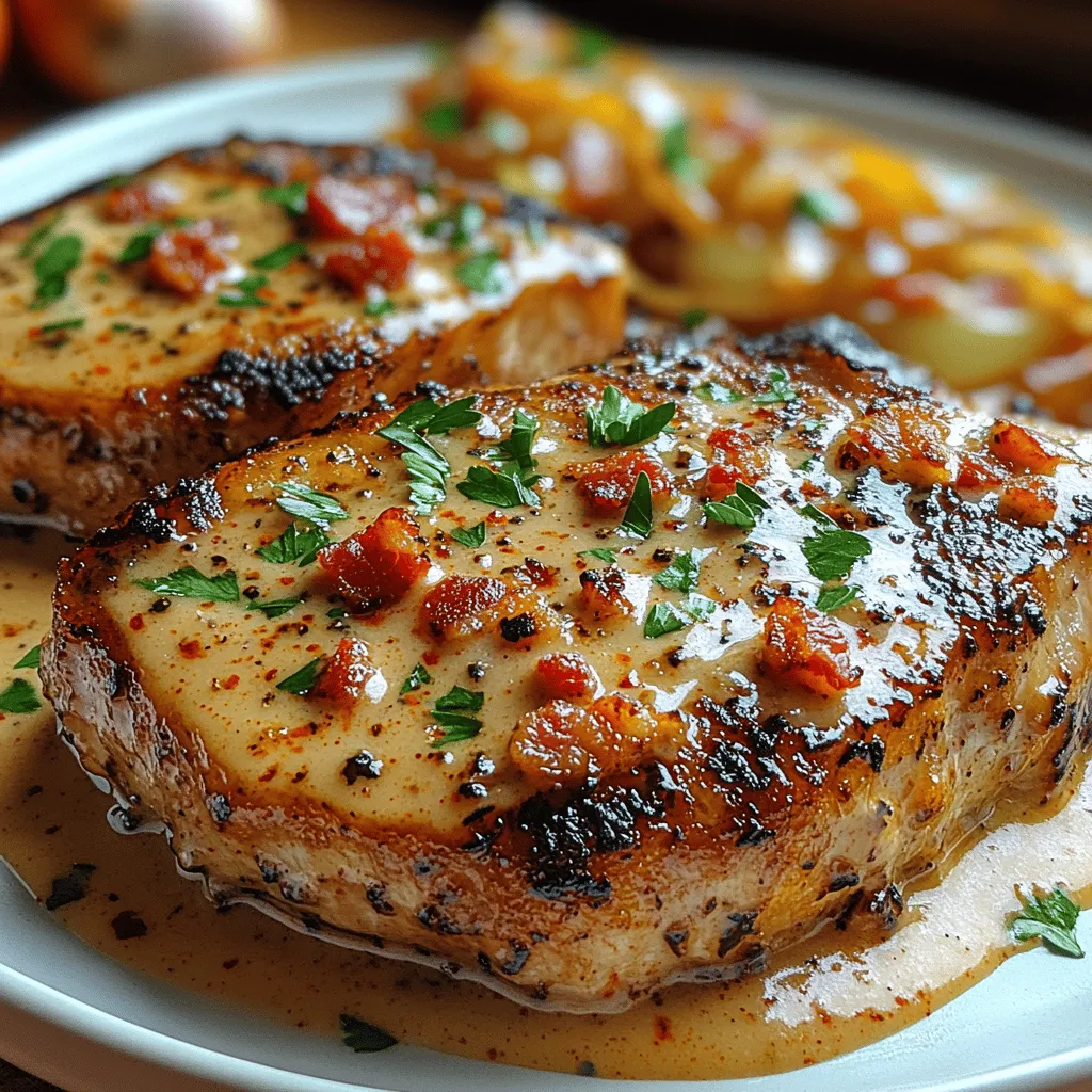 When it comes to comfort food, few dishes can rival the appeal of decadent creamy bacon pork chops. This culinary masterpiece combines the rich flavors of succulent pork chops, savory bacon, and a creamy sauce that envelops each bite in pure indulgence. Whether you're preparing a weeknight dinner or looking to impress guests at a special gathering, this dish is perfect for any occasion. The creamy sauce, infused with the smoky richness of bacon and the aromatic essence of fresh herbs, elevates the humble pork chop into a star attraction on your dining table.