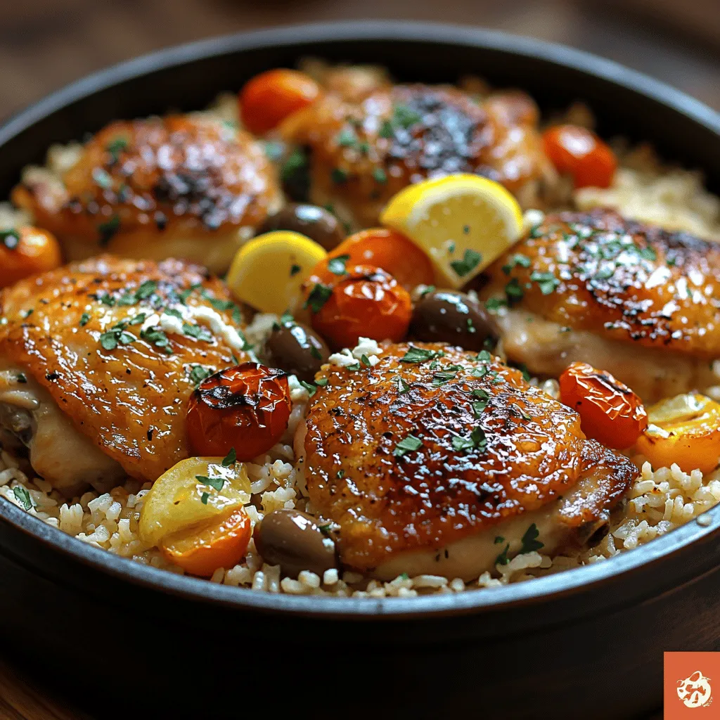 Welcome to the world of zesty flavors and vibrant aromas with our Zesty One-Pot Greek Chicken & Lemon Rice. This dish is a delightful marriage of succulent chicken, aromatic herbs, and bright citrus that transports you straight to the sun-drenched shores of Greece. With its vibrant colors and enticing flavors, this meal not only pleases the palate but also brings a splash of joy to your dining table.
