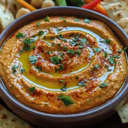 Hummus has long been celebrated as a staple of Middle Eastern cuisine, known for its creamy texture and rich flavor. This versatile dip has gained global popularity, finding its way into kitchens and restaurants around the world. Traditionally made from blended chickpeas, tahini, olive oil, lemon juice, and garlic, hummus is not just a delicious snack; it’s also packed with nutrients. In this article, we will explore a delightful variation of this beloved dip: Creamy Roasted Red Pepper Hummus.