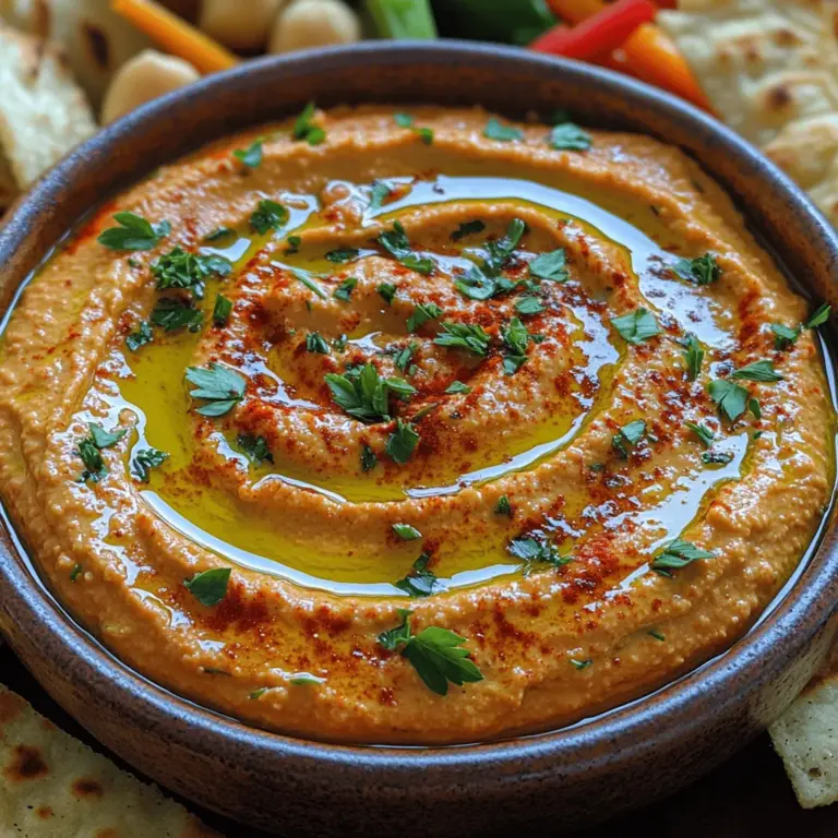 Hummus has long been celebrated as a staple of Middle Eastern cuisine, known for its creamy texture and rich flavor. This versatile dip has gained global popularity, finding its way into kitchens and restaurants around the world. Traditionally made from blended chickpeas, tahini, olive oil, lemon juice, and garlic, hummus is not just a delicious snack; it’s also packed with nutrients. In this article, we will explore a delightful variation of this beloved dip: Creamy Roasted Red Pepper Hummus.