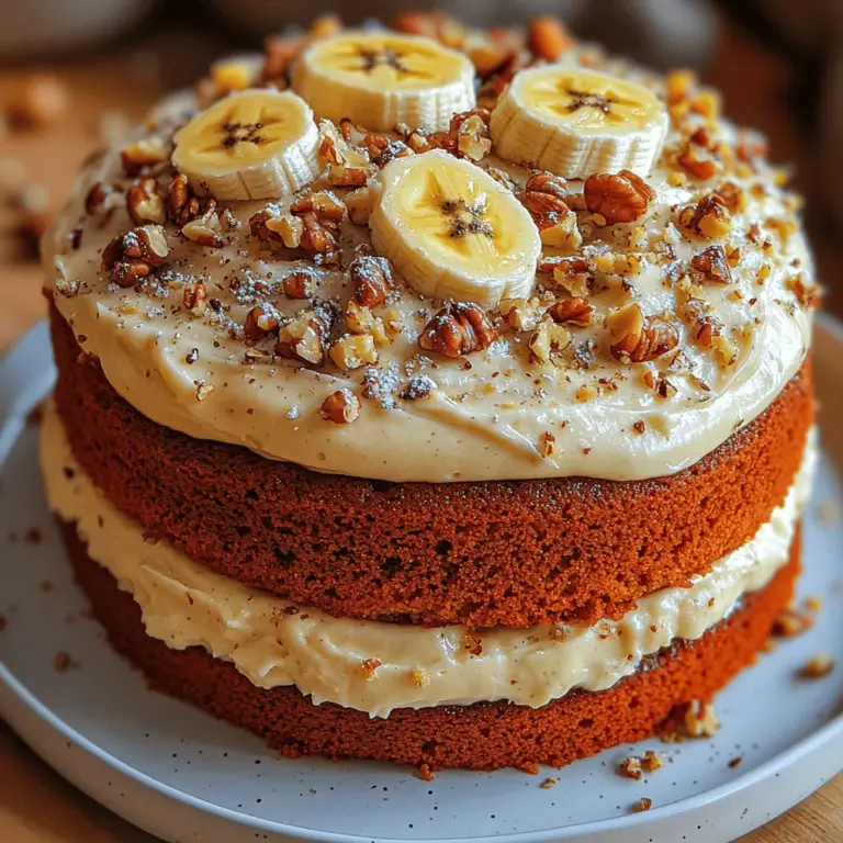 Banana-based desserts have long held a special place in the hearts of baking enthusiasts and dessert lovers alike. Their natural sweetness, combined with a rich, moist texture, makes them an irresistible choice for cakes, muffins, and more. Among these delectable treats, the Delightful Banana Bliss Cake stands out as a perfect blend of indulgent banana flavor and creamy richness. This cake is not just a delight for the taste buds; it’s a beautiful centerpiece for any occasion.