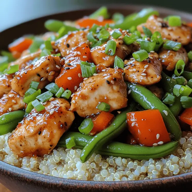If you're looking for a quick, nutritious, and flavorful meal option, the Vibrant Chicken & Green Bean Stir-Fry is an excellent choice. This dish combines lean chicken breast with fresh green beans and a medley of colorful vegetables, creating a meal that's not only pleasing to the eye but also packed with essential nutrients. Easy to prepare and bursting with flavor, this stir-fry is perfect for busy weeknights when you need to whip up something healthy in no time. Plus, it’s a fantastic way to get the whole family involved in the kitchen, making it a delightful centerpiece for family dinners.