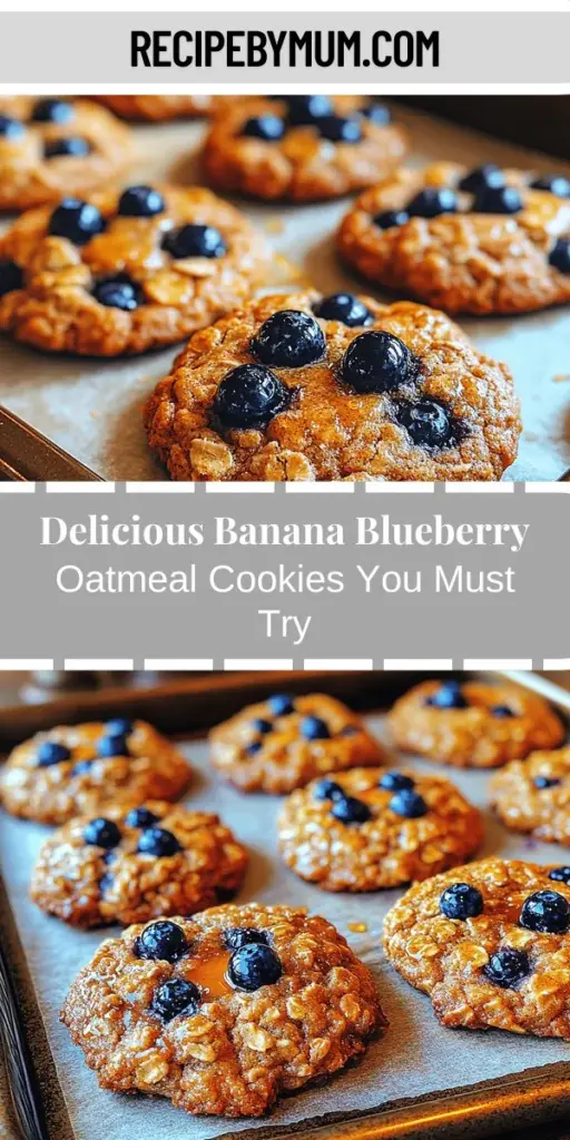 Discover the delicious and nutritious Banana Blueberry Oatmeal Cookies, the perfect snack for on-the-go lifestyles! Made with ripe bananas, juicy blueberries, and hearty rolled oats, these cookies offer a delightful blend of flavors and health benefits. They're packed with fiber, vitamins, and minerals, making them ideal for breakfast, a midday treat, or a guilt-free dessert. Easy to customize for any diet, these cookies are a must-try for anyone looking to enjoy a wholesome snack!