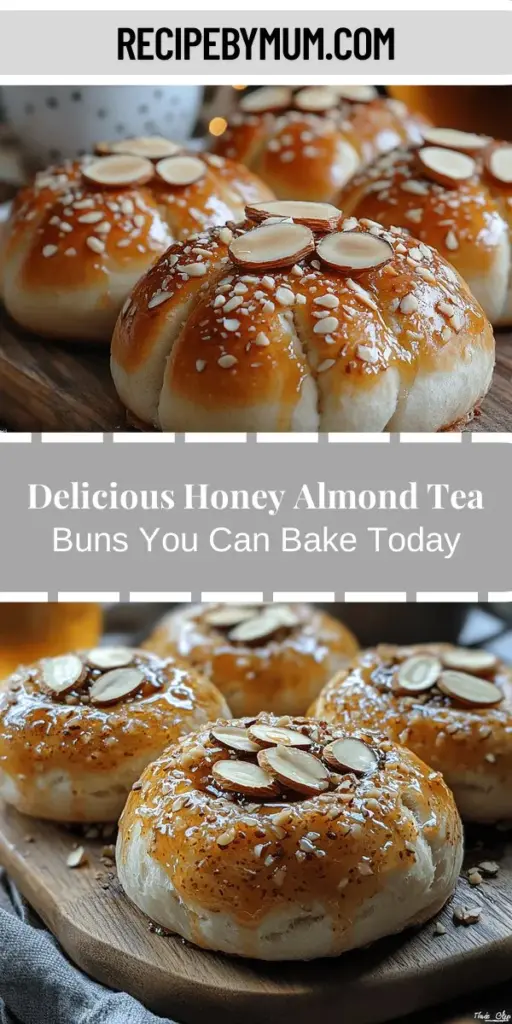 Indulge in the delightful flavors of Honey Almond Tea Buns with this simple recipe! Perfect for gatherings or a cozy afternoon tea, these buns combine the sweetness of honey and the nutty richness of almonds. With a soft, fluffy texture, they pair beautifully with your favorite tea or can be savored plain with a touch of butter. Experience the warmth and joy of baking these delicious treats that are sure to impress friends and family alike!