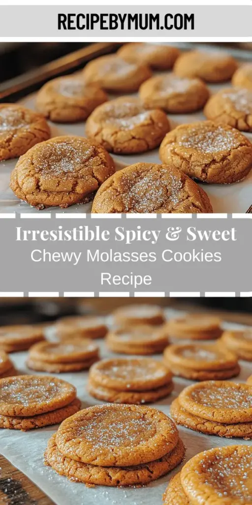 Indulge in the warmth of homemade Spicy & Sweet Chewy Molasses Cookies! This delightful recipe combines the rich, chewy texture of cookies with a perfect balance of spicy and sweet flavors. Featuring key ingredients like unsulfured molasses, aromatic spices, and a careful blend of sugars, these cookies bring joy to any gathering. They not only taste amazing, but also fill your kitchen with a nostalgic aroma. Perfect for sharing or as a cozy solo treat!