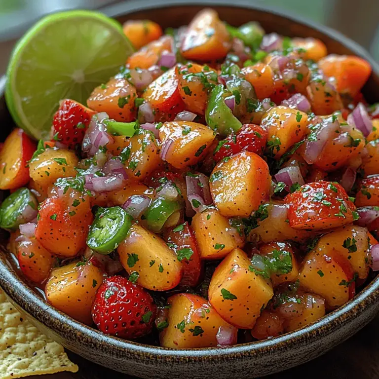 As the sun shines bright and the days grow warmer, there's nothing quite like the refreshing taste of summer salsa. The Sweet Summer Bliss Salsa is a vibrant dish that encapsulates the essence of the season, bursting with the flavors of ripe fruits and fresh herbs. This salsa is more than just a side dish; it’s a celebration of summer's bounty, combining the sweetness of peaches and strawberries with a kick of spice, making it a perfect accompaniment for everything from grilled meats to garden salads.