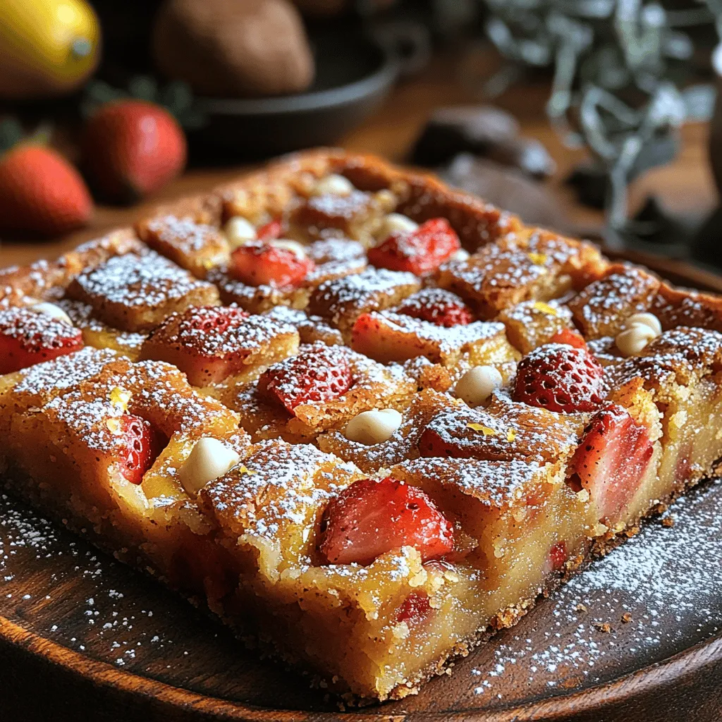 As the warm weather graces us with longer days and the vibrant colors of spring and summer bloom, there's nothing quite like the joy of baking with seasonal ingredients. One delightful way to celebrate the flavors of the season is by making Strawberry Lemon Blondies. These sweet treats perfectly balance the bright tartness of lemons with the luscious sweetness of fresh strawberries, creating a dessert that is both refreshing and indulgent.