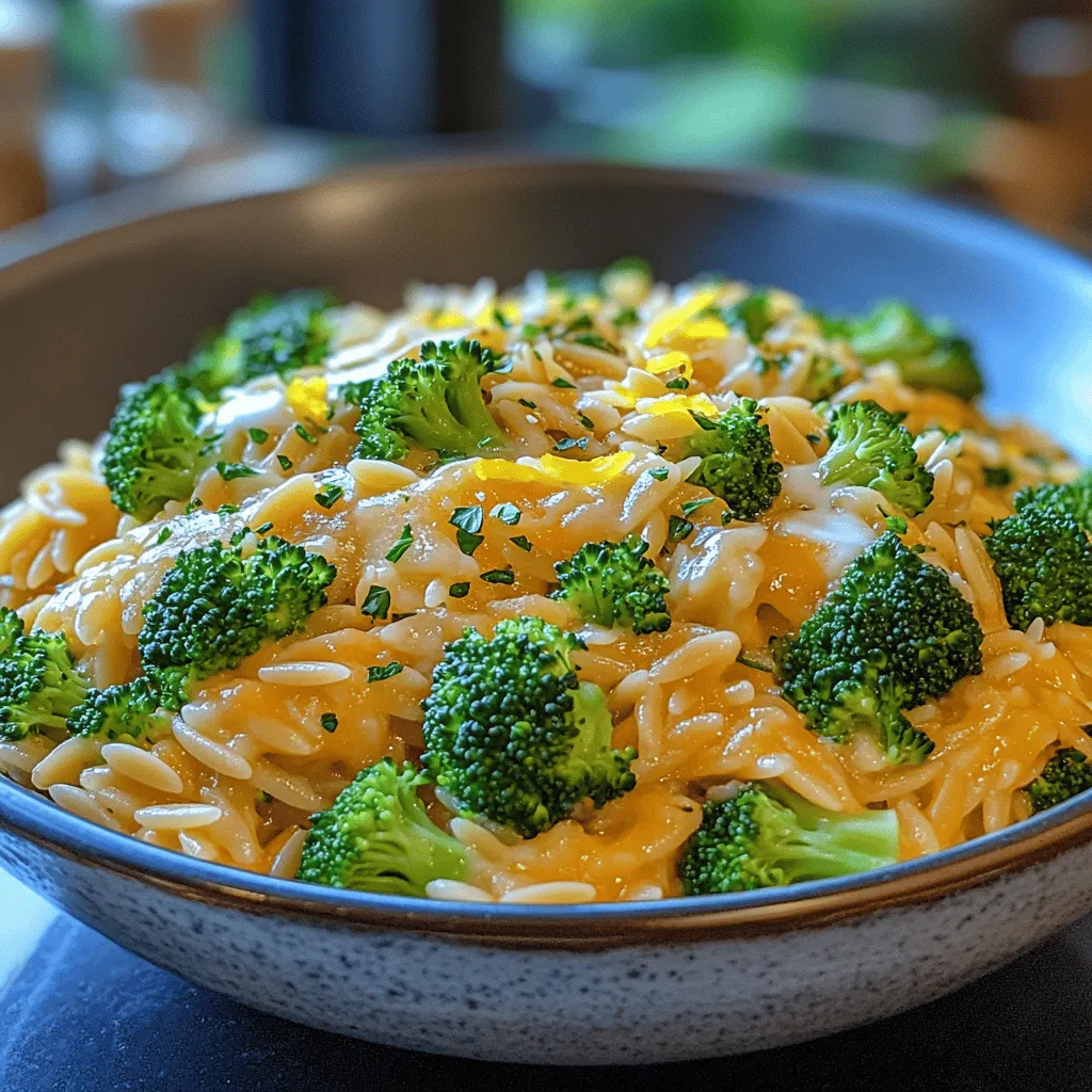 Every dish has its stars, and Creamy Broccoli Cheddar Orzo is no exception. Let’s take a closer look at the key components that make this dish not only delicious but also nutritious.