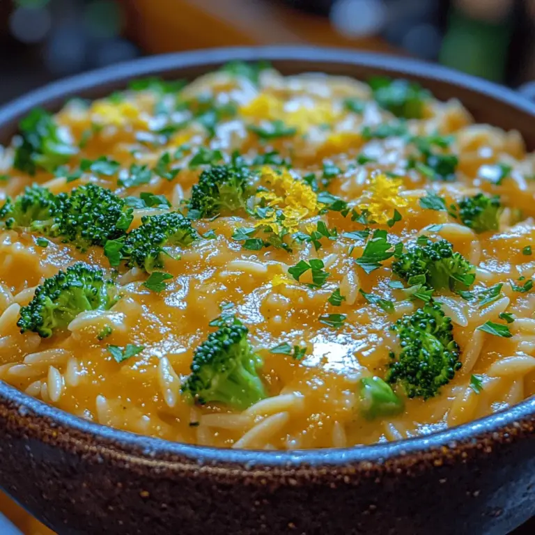 Every dish has its stars, and Creamy Broccoli Cheddar Orzo is no exception. Let’s take a closer look at the key components that make this dish not only delicious but also nutritious.