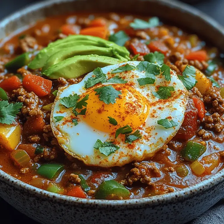 The trend of savory breakfasts has been gaining momentum in recent years, with many people opting for heartier meals to kickstart their day. Morning Spice Chili & Eggs taps into this trend beautifully, offering a unique twist on traditional breakfast fare. The balance of flavors and textures in this dish is what makes it truly exceptional. The warmth of the chili, the creaminess of the eggs, and the crunch of fresh garnishes create a harmonious blend that is both satisfying and invigorating.