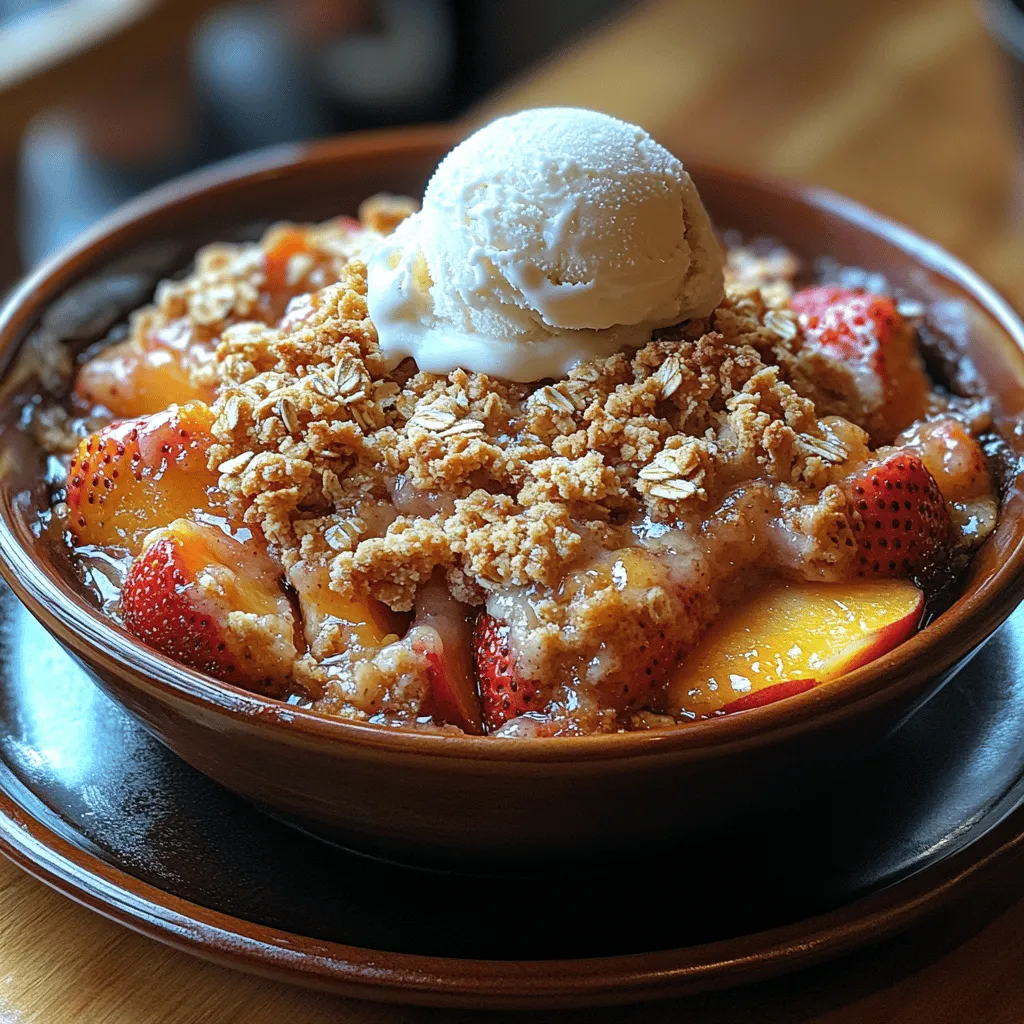 As the summer sun warms the air, the vibrant colors and sweet aromas of fresh produce beckon us to the kitchen. One of the most delightful ways to celebrate the season is through a scrumptious dessert, and nothing embodies the essence of summer quite like a Peach and Strawberry Crisp. This recipe, aptly named "Sweet Summer Bliss," perfectly marries the juicy sweetness of ripe peaches with the tartness of fresh strawberries, creating a treat that’s as pleasing to the eye as it is to the palate.