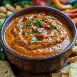 When it comes to entertaining or simply enjoying a cozy night in, having a variety of dips on hand can elevate the experience dramatically. Among the many options available, the Roasted Red Pepper Bliss Dip stands out for its vibrant color, rich flavor, and creamy texture. This delightful dip is not only appealing to the eyes but also tantalizing to the taste buds, making it a perfect companion for an array of dippers, from crispy chips to fresh vegetables.