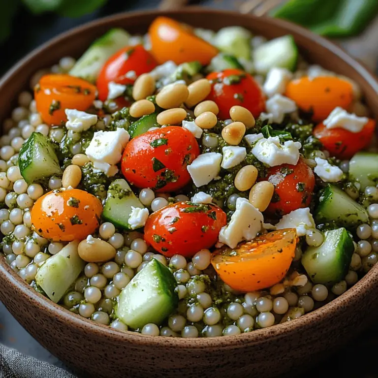 Welcome to the vibrant world of Pesto Paradise Pearl Couscous Bowls, a dish that tantalizes the taste buds with its fresh ingredients and aromatic flavors. This delightful meal has gained immense popularity among food enthusiasts, and for good reason. At its core, the Pesto Paradise Pearl Couscous Bowl combines the unique texture of pearl couscous with refreshing vegetables and a luscious homemade pesto, creating a nutritious and satisfying dish suitable for any occasion—be it a casual lunch, a festive gathering, or a light dinner.