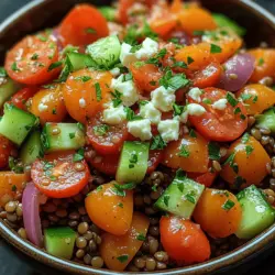 In the realm of healthy and delicious cuisine, few dishes capture the essence of freshness and flavor quite like a Chilled Mediterranean Lentil and Tomato Salad. This vibrant salad, brimming with colorful vegetables and hearty lentils, not only embodies the spirit of the Mediterranean diet but also offers a wealth of nutritional benefits that make it a perfect choice for any meal. Whether served as a light lunch, a side dish, or a complete dinner, this salad is sure to impress with its delightful combination of textures and tastes.