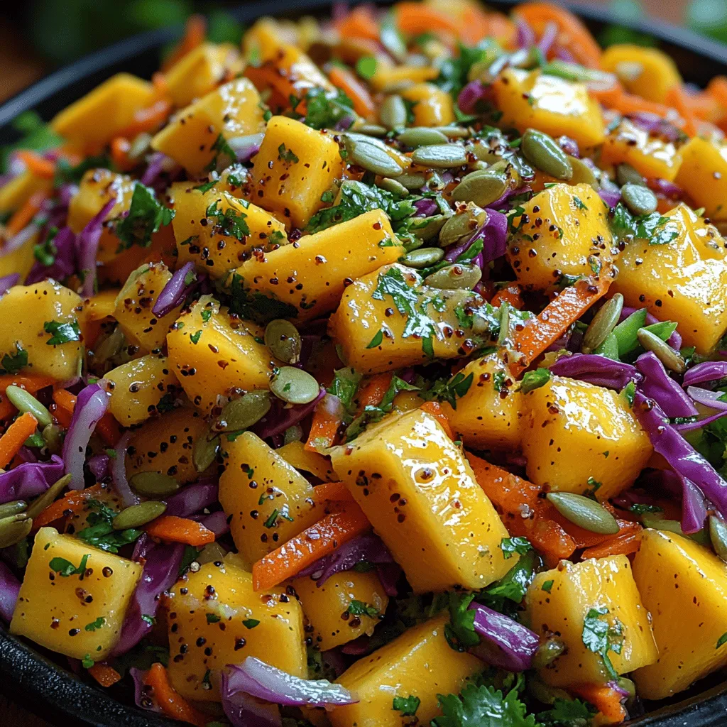 Are you looking to elevate your meals with a burst of tropical flavors and vibrant colors? The Tropical Zest Mango Slaw is the perfect solution. This refreshing and colorful slaw combines the sweetness of ripe mangos with a medley of fresh vegetables and herbs, making it not only a feast for the eyes but also a delightful experience for your taste buds. Whether you’re enjoying a casual barbecue, hosting a dinner party, or simply seeking a nutritious side dish, this slaw adapts effortlessly to any occasion.