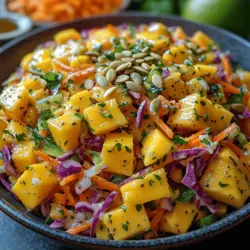 Are you looking to elevate your meals with a burst of tropical flavors and vibrant colors? The Tropical Zest Mango Slaw is the perfect solution. This refreshing and colorful slaw combines the sweetness of ripe mangos with a medley of fresh vegetables and herbs, making it not only a feast for the eyes but also a delightful experience for your taste buds. Whether you’re enjoying a casual barbecue, hosting a dinner party, or simply seeking a nutritious side dish, this slaw adapts effortlessly to any occasion.