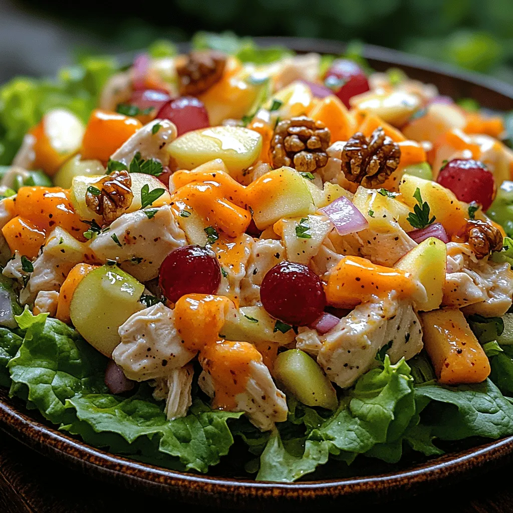 Cheddar Apple Chicken Salad is a refreshing and wholesome dish that perfectly marries the savory and the sweet. The combination of tender chicken, sharp cheddar, crisp apples, and a medley of crunchy vegetables creates a satisfying salad that is both nutritious and flavorful. This dish appeals to those looking for a light meal that doesn't compromise on taste or texture, making it an excellent choice for lunch or a picnic. It’s not just a salad; it’s a celebration of ingredients that work harmoniously together, ensuring each bite delivers a delightful surprise.