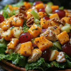Cheddar Apple Chicken Salad is a refreshing and wholesome dish that perfectly marries the savory and the sweet. The combination of tender chicken, sharp cheddar, crisp apples, and a medley of crunchy vegetables creates a satisfying salad that is both nutritious and flavorful. This dish appeals to those looking for a light meal that doesn't compromise on taste or texture, making it an excellent choice for lunch or a picnic. It’s not just a salad; it’s a celebration of ingredients that work harmoniously together, ensuring each bite delivers a delightful surprise.