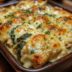 Welcome to the delicious world of casseroles! If you're looking for a comforting, hearty dish that seamlessly blends flavors and nutrition, the Spinach Chicken Delight Casserole is a perfect choice. This delightful recipe combines tender pieces of chicken, creamy cheeses, and fresh spinach into a dish that's not only satisfying but also packed with nutrients. It's ideal for busy weeknights when you need to whip up something quick and nourishing, or for cozy family gatherings where you want to impress your loved ones without spending hours in the kitchen.