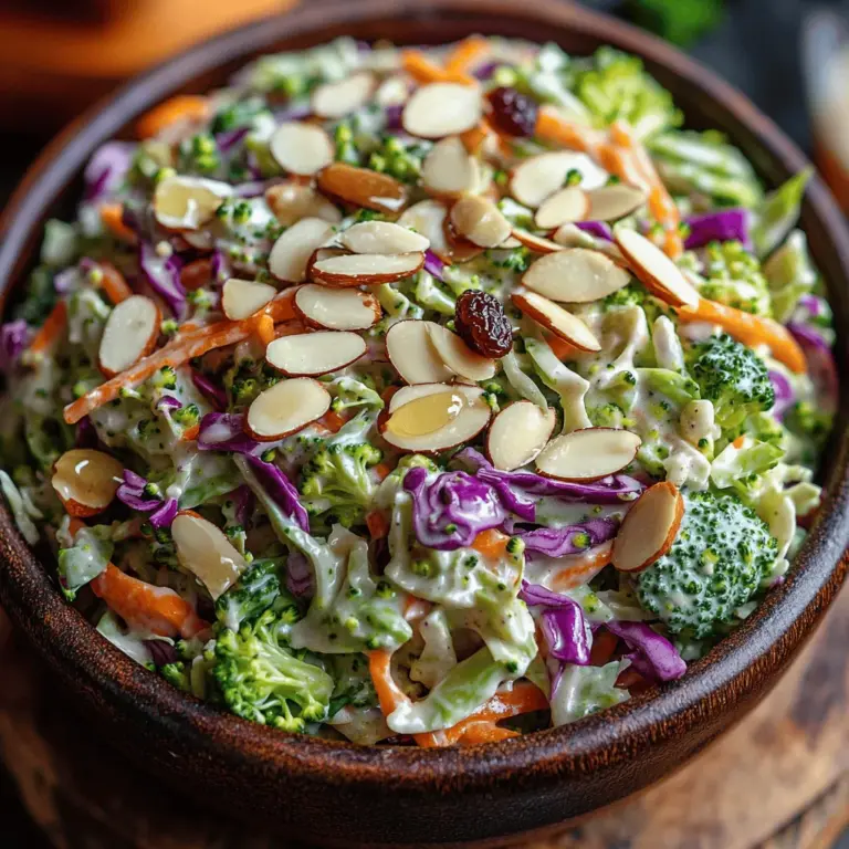 Once you have prepared your creamy dressing, the next step in creating your Creamy Broccoli Bliss Slaw is to combine all the ingredients for a harmonious blend of flavors. Begin by placing your finely chopped broccoli, shredded carrots, and any additional vegetables you wish to include, such as red cabbage or bell peppers, into a large mixing bowl. This will be the base of your slaw, and it’s essential to have enough room to mix everything thoroughly without making a mess.