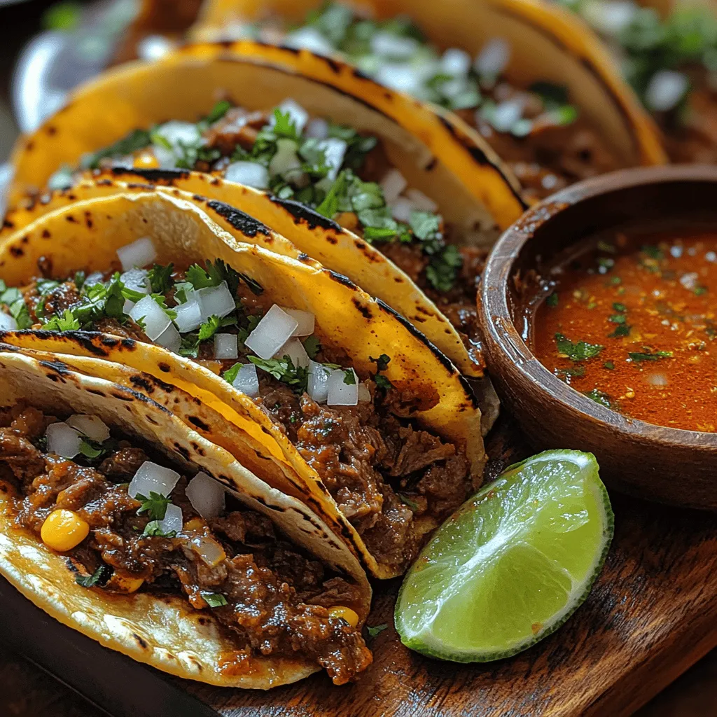 Birria de Res tacos are a culinary masterpiece that hails from the vibrant regions of Mexico, celebrated for their rich flavors and satisfying textures. This traditional dish features tender beef simmered in a fragrant blend of spices and chilies, served in warm corn tortillas. The origins of Birria trace back to the state of Jalisco, where it was traditionally made with goat meat but has evolved over time to include beef, particularly in modern recipes. The dish has gained immense popularity not only in Mexico but also in the United States, where it has become a beloved street food item.