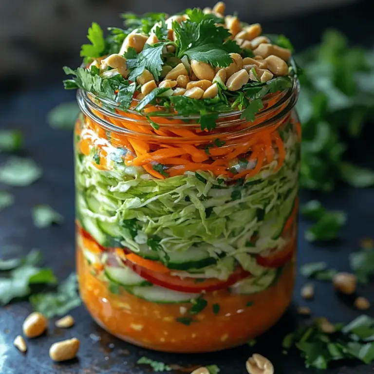 Creating the perfect Crunchy Thai Salad Jar starts with selecting the right ingredients. Each component plays a crucial role in building flavor, texture, and nutritional value. Let’s break down the key ingredients that make this salad a standout option.