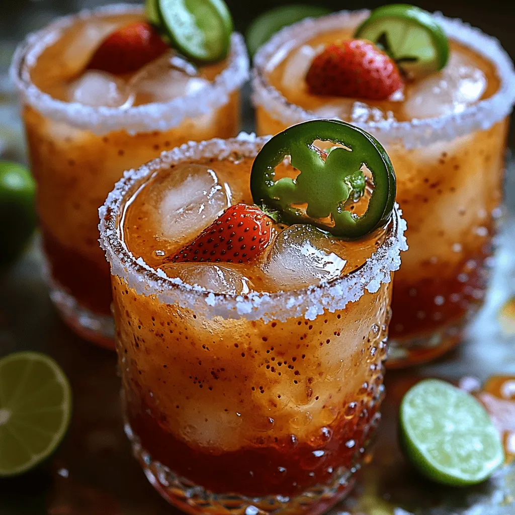 In recent years, margaritas have transformed from a simple blend of tequila and lime juice into an expansive canvas for creative concoctions. This evolution is driven by the desire for unique flavors that tantalize the taste buds and elevate the drinking experience. Among the rising stars of this trend is the Spicy Sweet Strawberry Jalapeño Margarita—a vibrant cocktail that perfectly marries the sweetness of fresh strawberries with the fiery kick of jalapeños. This bold yet refreshing drink is not only visually appealing with its striking red hue but also offers a complex flavor profile that is sure to impress guests at summer gatherings and celebrations.