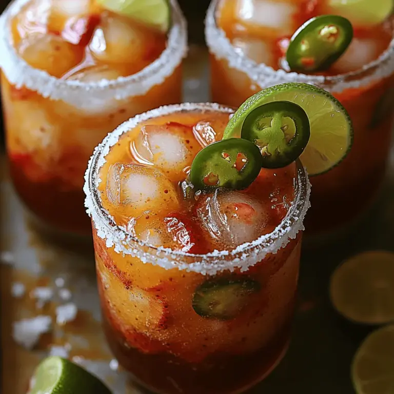 In recent years, margaritas have transformed from a simple blend of tequila and lime juice into an expansive canvas for creative concoctions. This evolution is driven by the desire for unique flavors that tantalize the taste buds and elevate the drinking experience. Among the rising stars of this trend is the Spicy Sweet Strawberry Jalapeño Margarita—a vibrant cocktail that perfectly marries the sweetness of fresh strawberries with the fiery kick of jalapeños. This bold yet refreshing drink is not only visually appealing with its striking red hue but also offers a complex flavor profile that is sure to impress guests at summer gatherings and celebrations.