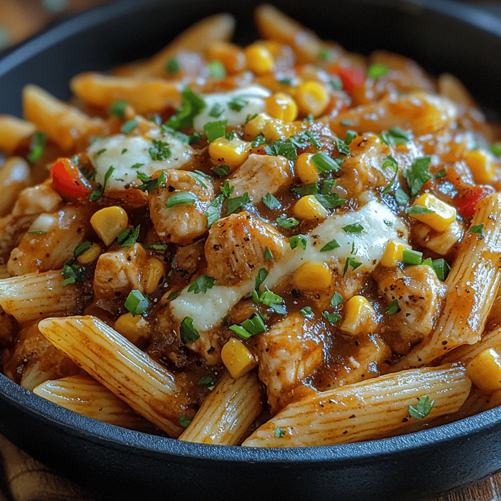 Are you looking for a meal that is not only delicious but also easy to prepare? The BBQ Chicken Pasta Skillet is the perfect solution for busy weeknights, family gatherings, or casual dinners. This delightful one-pan meal combines the smoky flavors of barbecue with the hearty satisfaction of pasta, creating a well-rounded dish that is sure to impress. With its balance of protein, vegetables, and cheesy goodness, this recipe caters to both taste and nutrition, making it a hit among kids and adults alike.