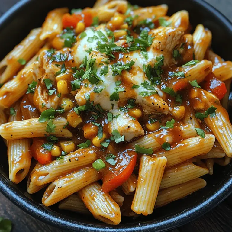 Are you looking for a meal that is not only delicious but also easy to prepare? The BBQ Chicken Pasta Skillet is the perfect solution for busy weeknights, family gatherings, or casual dinners. This delightful one-pan meal combines the smoky flavors of barbecue with the hearty satisfaction of pasta, creating a well-rounded dish that is sure to impress. With its balance of protein, vegetables, and cheesy goodness, this recipe caters to both taste and nutrition, making it a hit among kids and adults alike.